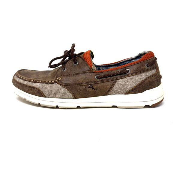 Tommy Bahama On Par Spectator Boat Deck Shoe Mens Sz 12 Brown Leather Tropical main image 8